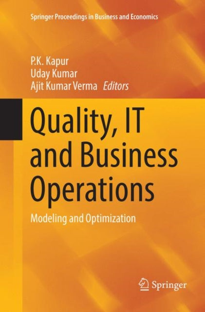 Book cover of: Quality, IT and Business Operations. By: P.K. Kapur