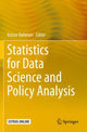 Book cover of: Statistics for Data Science and Policy Analysis. By: Azizur Rahman