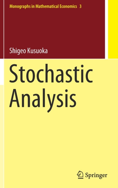 Book cover of: Stochastic Analysis. By: Shigeo Kusuoka