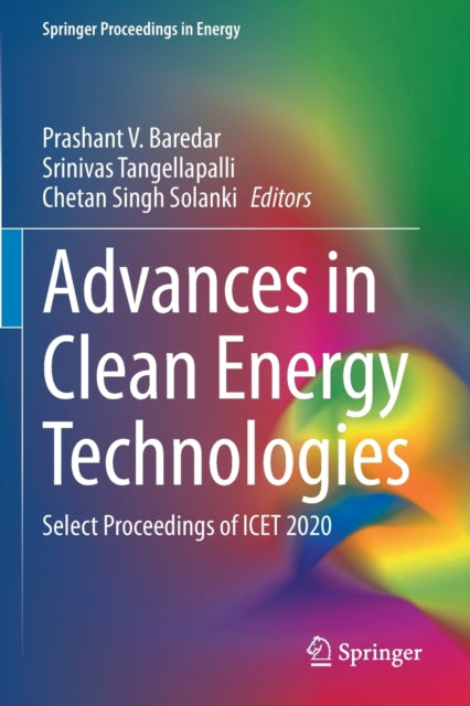 Book cover of: Advances in Clean Energy Technologies. By: Prashant V. Baredar