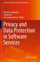 Book cover of: Privacy and Data Protection in Software Services. By: Roberto Senigaglia