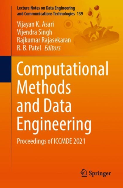 Book cover of: Computational Methods and Data Engineering. By: Vijayan K. Asari