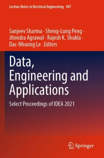 Book cover of: Data, Engineering and Applications. By: Sanjeev Sharma