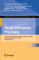 Book cover of: Health Information Processing. By: Yanchun Zhang