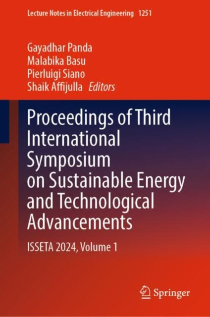 Book cover of: Proceedings of Third International Symposium on Sustainable Energy and Technological Advancements. By: Gayadhar Panda