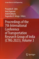 Book cover of: Proceedings of the 7th International Conference of Transportation Research Group of India (CTRG 2023), Volume 3