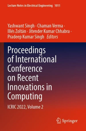 Proceedings of International Conference on Recent Innovations in Computing