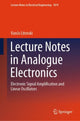 Book cover of: Lecture Notes in Analogue Electronics. By: Vančo Litovski
