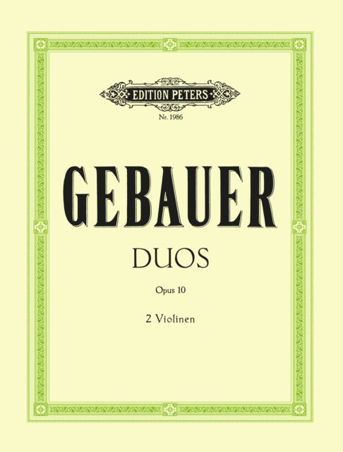 Book cover of: 12 Easy Duets for Two Violins, Op. 10
