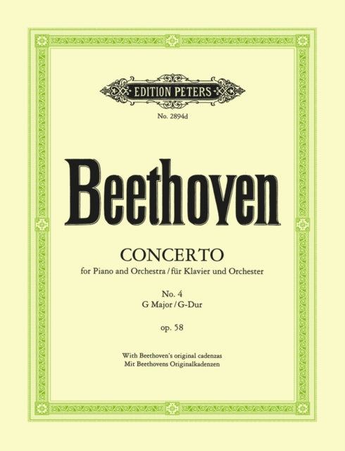 Book cover of: Concerto No. 4 in G Op.58