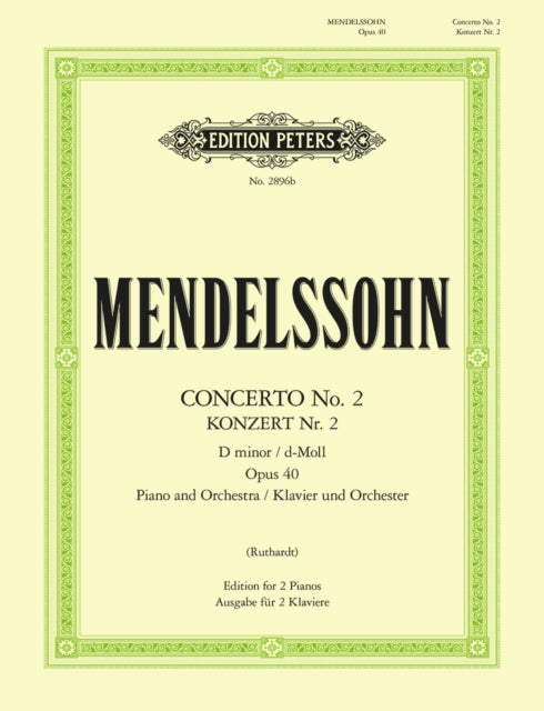Book cover of: Concerto No. 2 in D minor Op.40