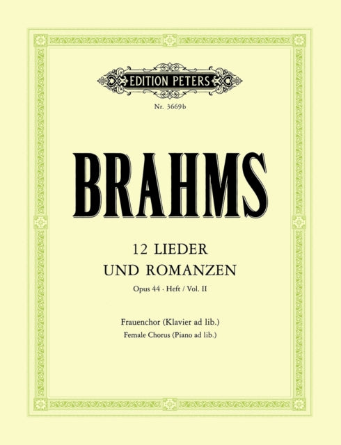 Book cover of: Lieder und Romanzen Op.44 Vol.2