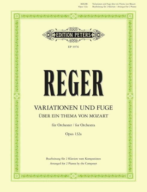 Book cover of: Variations & Fugue on a Theme by Mozart Op.132a