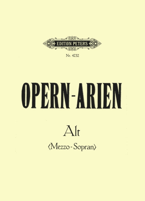 Book cover of: Opera Arias for Contralto/Mezzo-Soprano