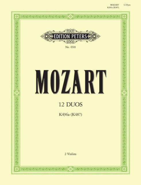 Book cover of: 12 Duos for 2 Horns K487 (496a) (Transcribed for 2 Violins)