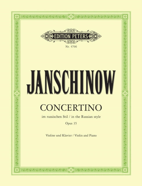 Book cover of: Concertino in Russian Style Op.35