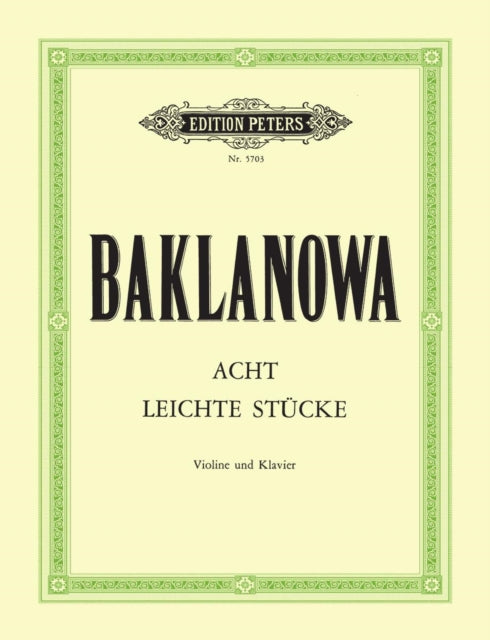 Book cover of: Eight Easy Pieces for Violin and Piano