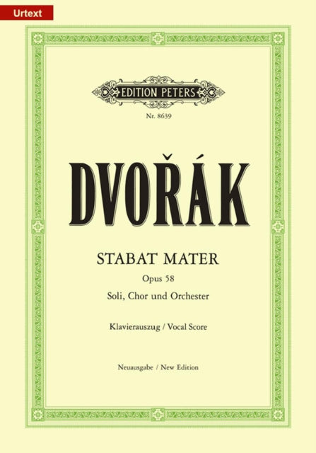Book cover of: Stabat Mater Op.58 (Vocal Score)