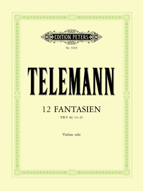 Book cover of: 12 Fantasias for Violin Solo