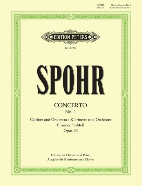 Book cover of: Clarinet Concerto No. 1 in C minor Op.26