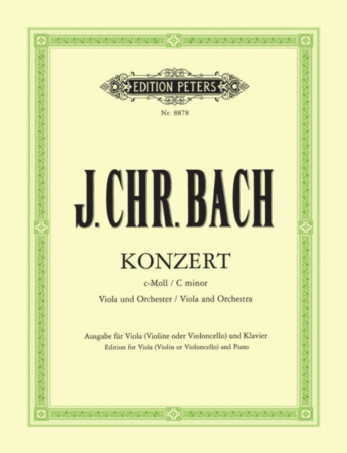 Book cover of: Viola Concerto in C minor (Edition for Viola [Violin/Cello] and Piano)