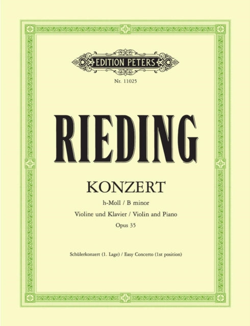 Book cover of: Concerto for Violin and Piano in B minor Op. 35