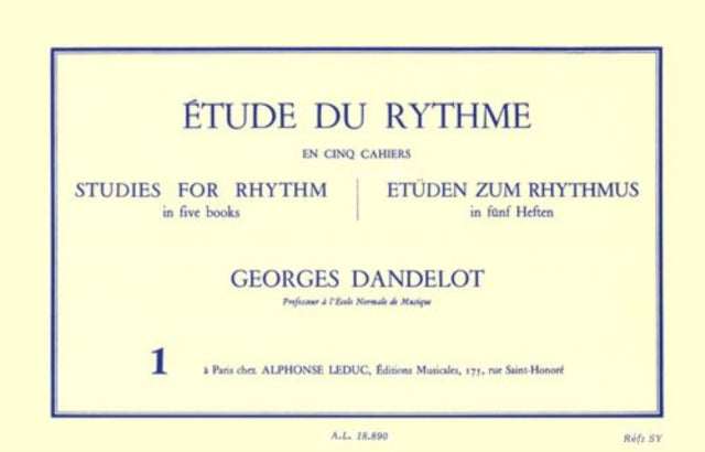 Book cover of: Etude Du Rythme Vol1