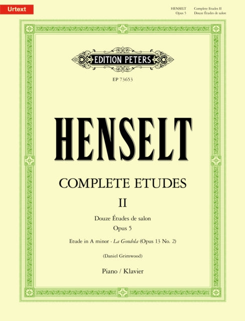 Book cover of: Complete Etudes for Piano, Volume II