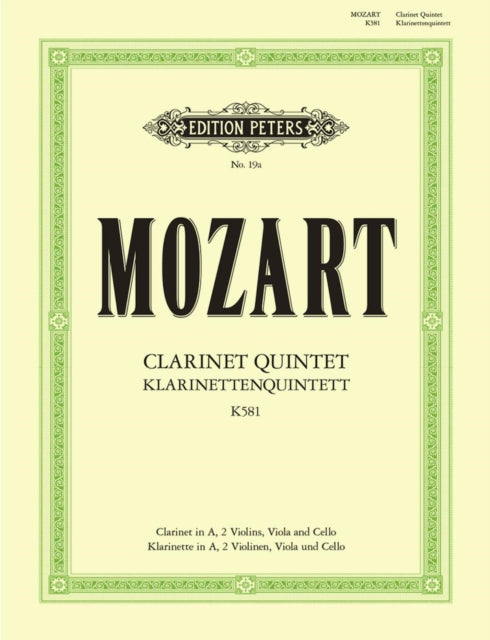 Book cover of: Clarinet Quintet in A K.581