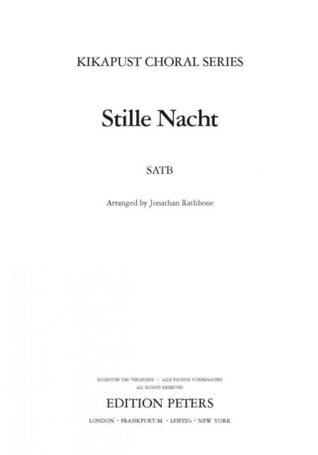 Book cover of: Stille Nacht