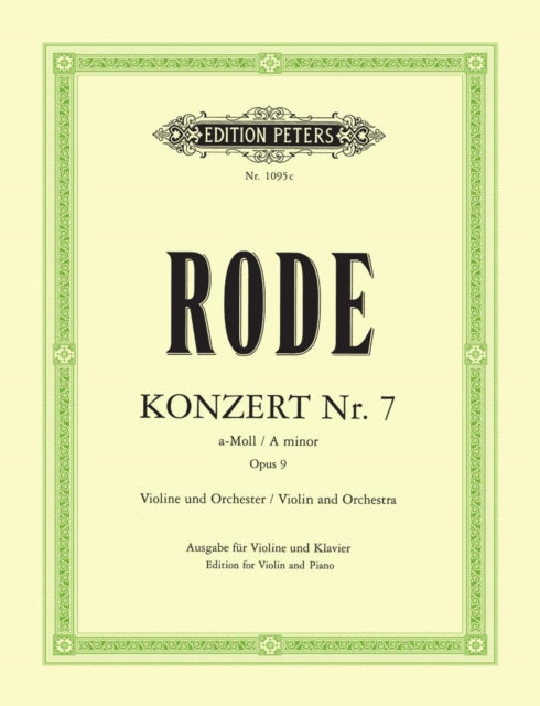 Book cover of: Concerto No. 7 in A minor