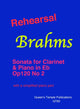Book cover of: Rehearsal Brahms: Clarinet Sonata in Eb
