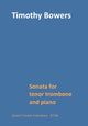 Book cover of: Sonata for Tenor Trombone and Piano