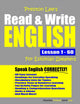 Book cover of: Preston Lee's Read & Write English Lesson 1 - 60 For Estonian Speakers. By: Matthew Preston