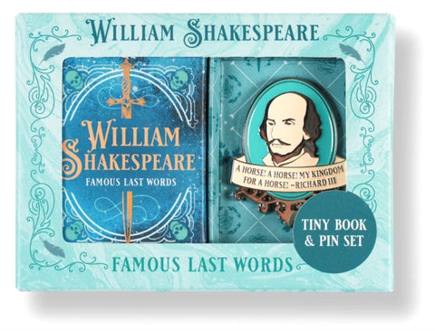 William Shakespeare Tiny Book and Pin Set